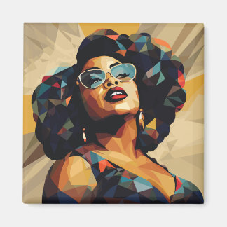 Imã Mulher Negra: Artista Cubista