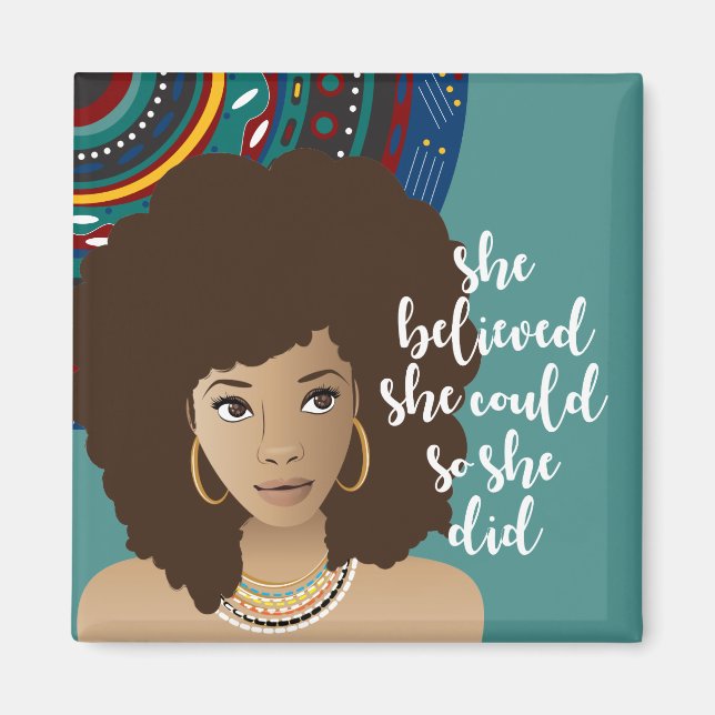 Imã Mulher Negra, Ela Acreditava Que Podia, Então Ela  (Frente)