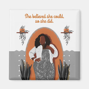 Imã Mulher Negra, Ela Acreditava Que Podia, Então Ela