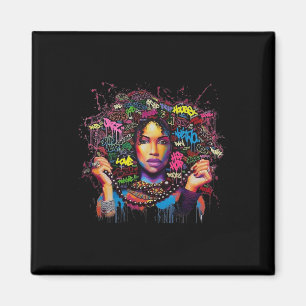Imã Mulher Negra Melanina Cultura Afro Jazz Hip Hop So