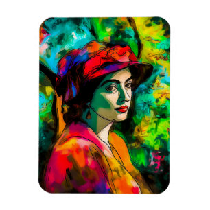 Ímã Mulher no Chapéu Vermelho