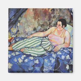 Imã Mulher no quarto azul (por Suzanne Valadon)