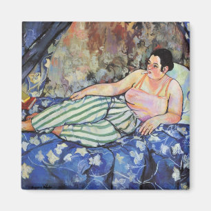 Imã Mulher no vestiário azul (por Suzanne Valadon)
