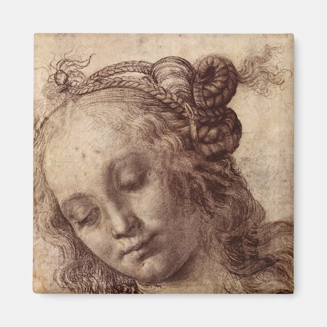 Imã Mulher Olhando Para Baixo (Frente)