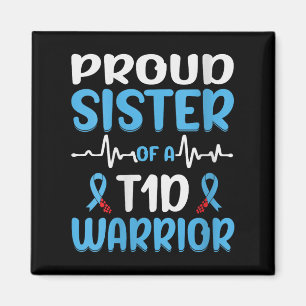 Imã Mulher Orgulhosa Irmã De Um Guerreiro T1d V