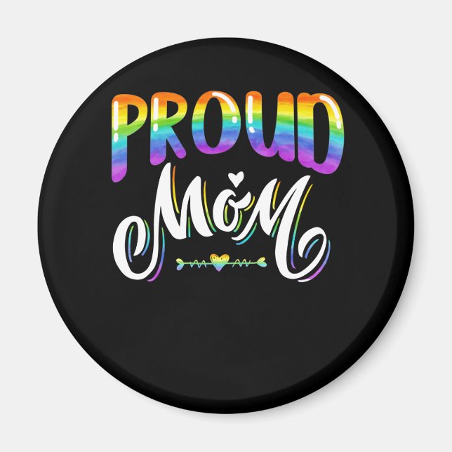 Imã Mulher Orgulhosa Mãe LGBT Orgulho gay Lésbica Arco (Frente)