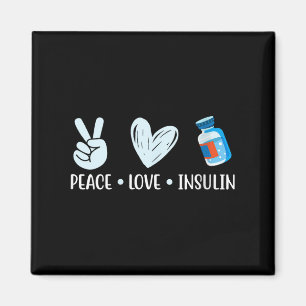 Imã Mulher Paz Amor Insulina V-pescoço _1