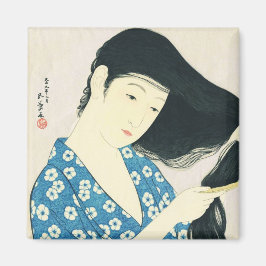 Imã Mulher Penteando o Cabelo Hashiguchi Goyo