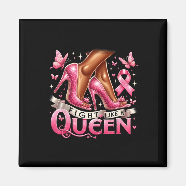 Imã Mulher Rainha Luta Como Uma Rainha Conscientização (Frente)