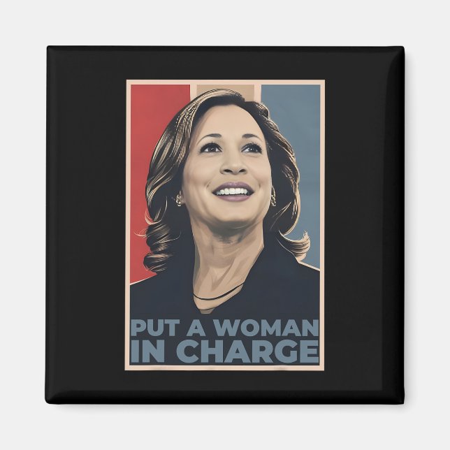 Imã Mulher Responsável Kamala Harris Mulher Presidenta (Frente)