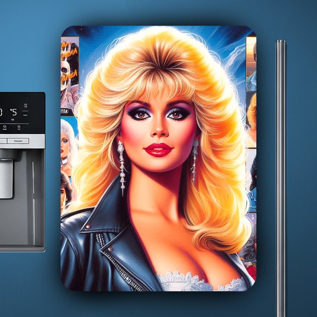 Ímã Mulher Retrowave dos Anos 80 (Criador carregado)
