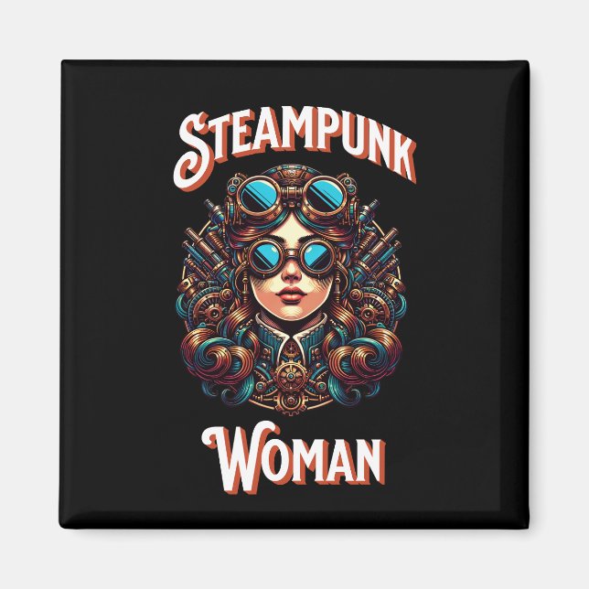 Imã Mulher Steampunk (Frente)