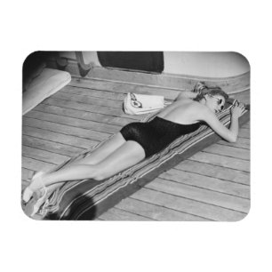 Ímã Mulher Tanning de Sun