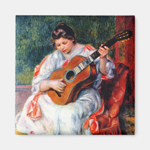 Imã Mulher Tocando a Guitarra de Pierre Renoir