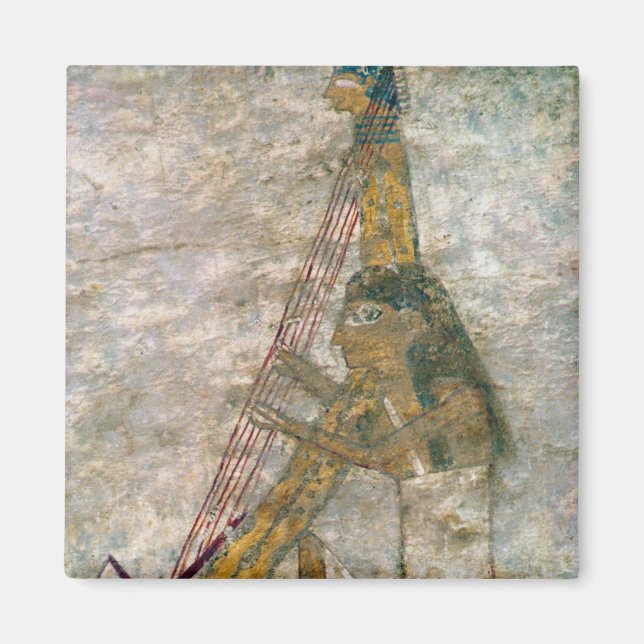 Imã Mulher tocando harpa arcaica (Frente)