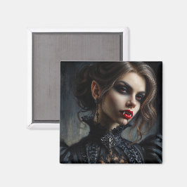 Imã Mulher-Vampiro Gótica com Presas