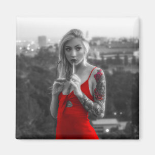 Imã Mulher vermelha