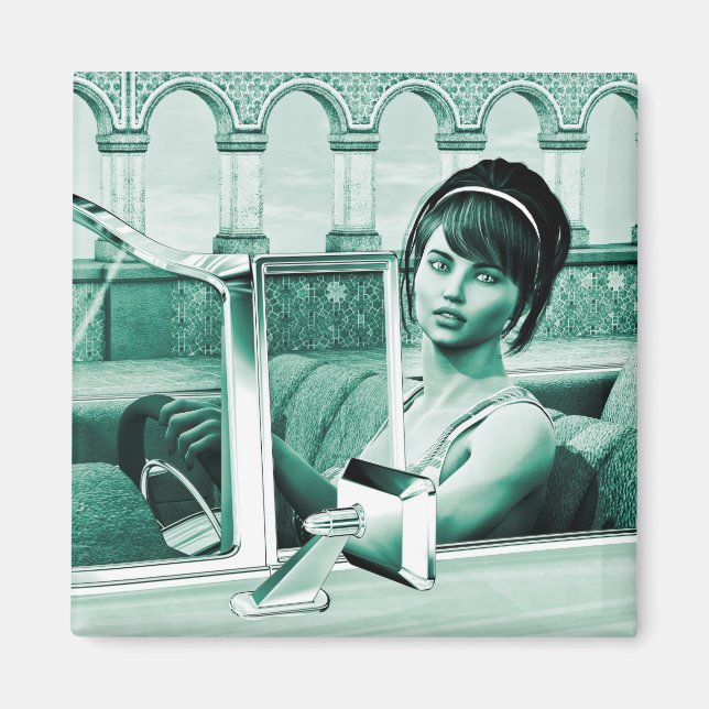Imã Mulher Vintage (Frente)