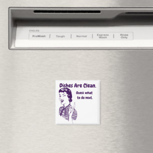 Imã Mulher Vintage dos Anos 50 Modelo Engraçado e Sarc