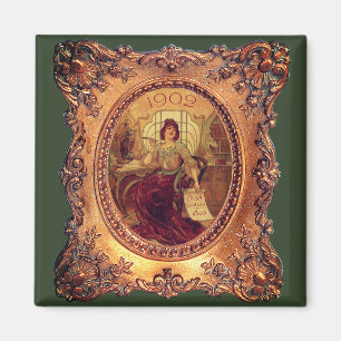 Imã Mulher vitoriana em elegante quadro vitoriano