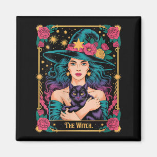 Imã Mulheres A Bruxa Carta Halloween Gótico Bruxas