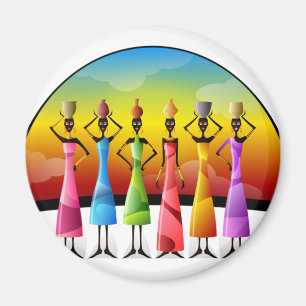 Imã Mulheres Africanas Com Navios