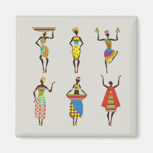 Imã Mulheres africanas ilustradas