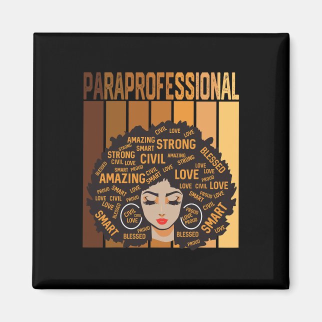 Imã Mulheres Afro-Americanas Paraprofissionais Histó (Frente)