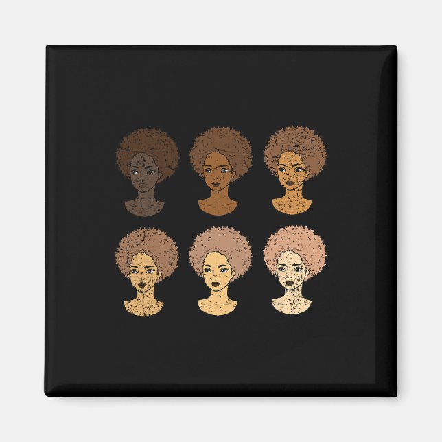 Imã Mulheres Afro História Negra Mês Homens (Frente)