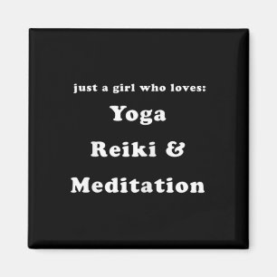 Imã Mulheres Apenas Uma Menina Que Ama Yoga Reiki E Me