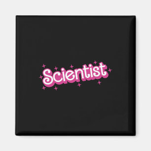 Imã Mulheres Cientista Rosa Retro Professora de Ciênci