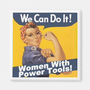 Imã Mulheres com ímã das ferramentas eléctricas