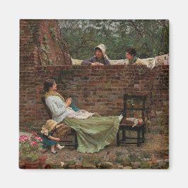 Imã Mulheres conversando sobre o Muro do Jardim (Gossi