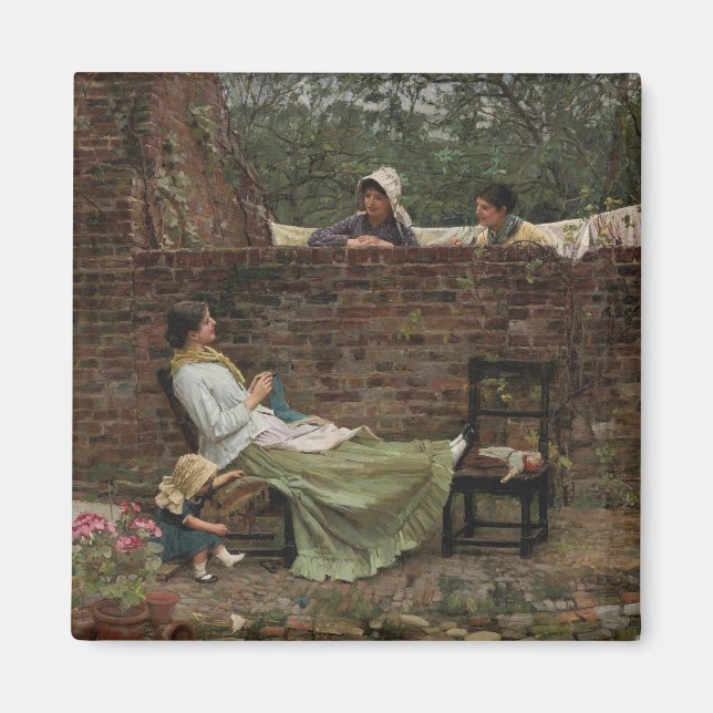 Imã Mulheres conversando sobre o Muro do Jardim (Gossi (Frente)