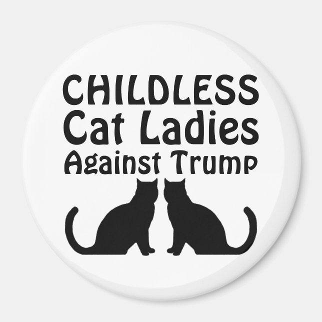 Imã Mulheres De Gato Sem Fios Contra Trump (Frente)