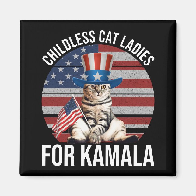 Imã Mulheres De Gato Sem Fios Para Kamala (Frente)