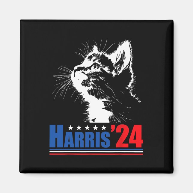 Imã Mulheres De Gato Sem Fios Para Kamala Harris 24 Us (Frente)