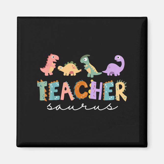 Imã Mulheres Dinossauras Professora Teachersaurus Rex  (Frente)