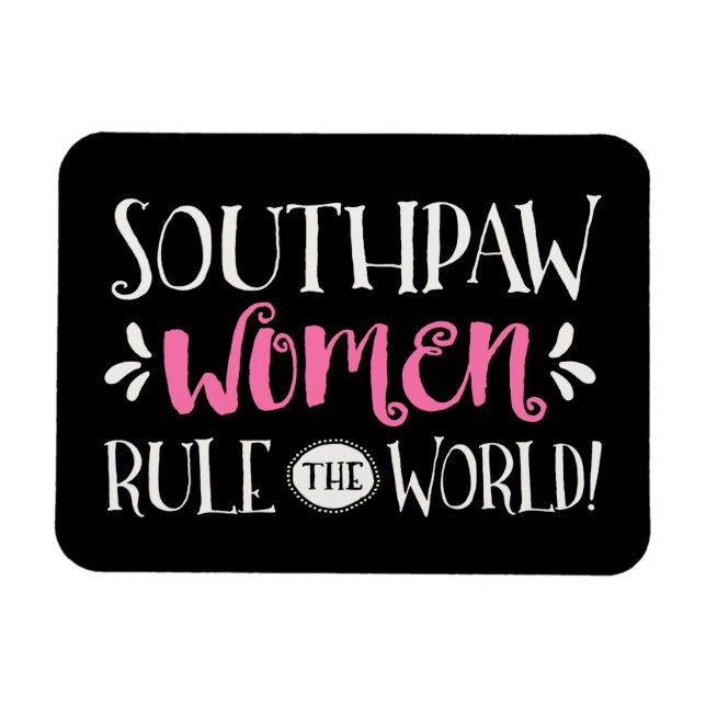 Ímã Mulheres do Southpaw governam o cartão mundial (Horizontal)