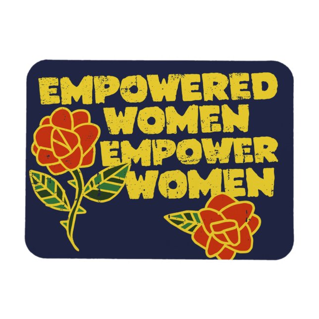 Ímã Mulheres Empoderadas Vintage Empoderam Mulheres Ar (Horizontal)