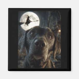 Imã Mulheres engraçadas selfie Labrador Lua Cheia Voan