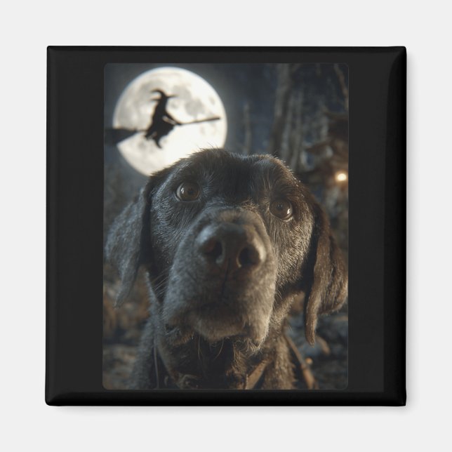 Imã Mulheres engraçadas selfie Labrador Lua Cheia Voan (Frente)