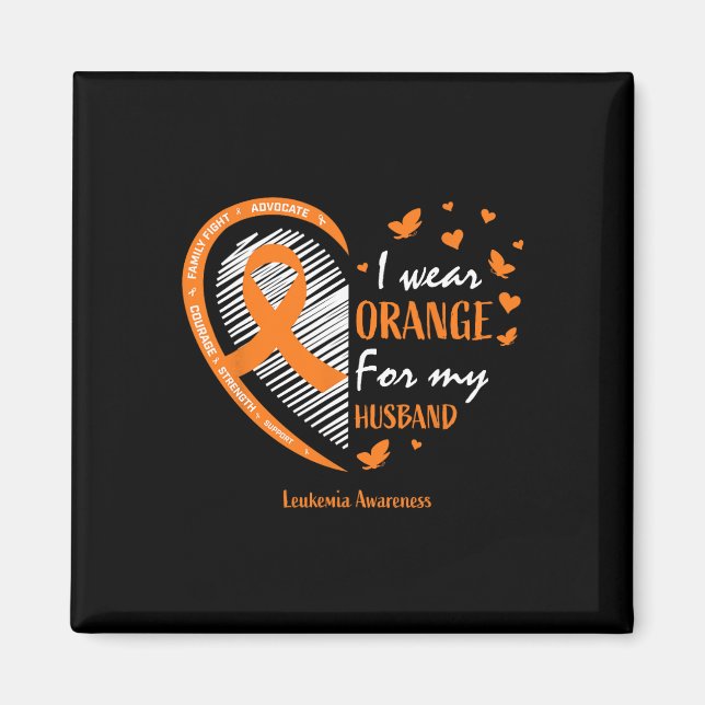 Imã Mulheres Eu Visto Laranja Para Meu Marido Leukemia (Frente)
