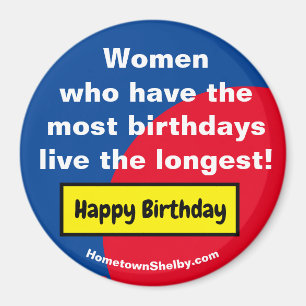 Imã Mulheres Feliz Aniversário Frigorífico Magnet