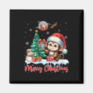 Imã Mulheres Feliz Natal Macaco Macaco Furioso Macaco