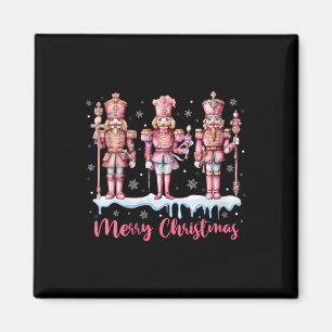 Imã Mulheres Feliz Natal Pink Nutcracker Squad Xmas