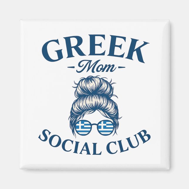 Imã Mulheres Gregas Mãe Clube Social Trendy Mãe Grega (Frente)