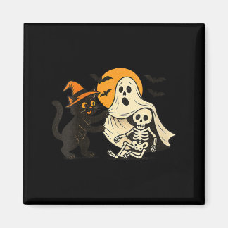 Imã Mulheres Halloween Vintage Gato Preto Revelador