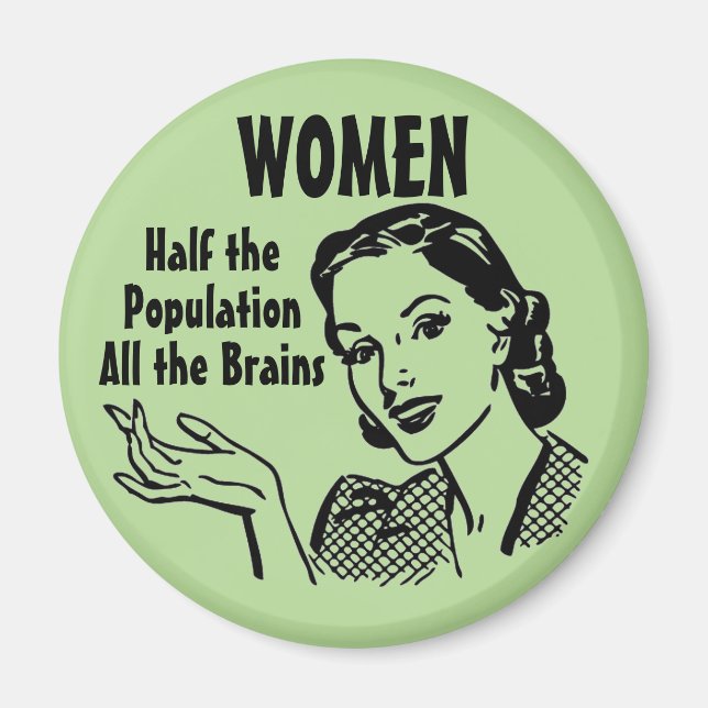 Imã Mulheres Inteligentes Ímã (Frente)