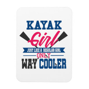 Ímã Mulheres Kayaking do Kayaker do refrigerador da